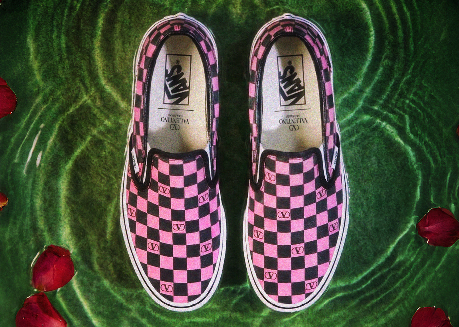 A Classic, But Make It Valentino: Vans Slip Ons Go Cherryfic